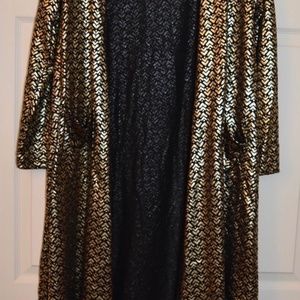 LuLaRoe Elegant Black and Gold Sarah